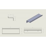 Ράφι μπάνιου 30x9,3x7 από ορείχαλκο με χαμηλή πρόσοψη, χρώμα: Λευκό επιφάνεια: Ματ Ράφια μπάνιου 