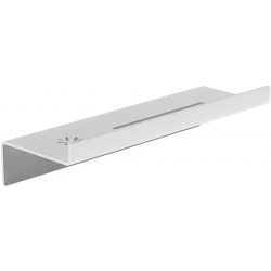 Ράφι μπάνιου 30x9,3x7 από ορείχαλκο με μικρή πρόσοψη & αποστράγγιση, χρώμα: Λευκό επιφάνεια: Ματ Ράφια μπάνιου 