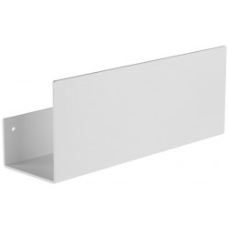 Ράφι μπάνιου 30x9,3x10 από ορείχαλκο με μεσαία πρόσοψη, χρώμα: Λευκό επιφάνεια: Ματ Ράφια μπάνιου 