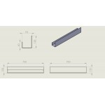 Shelve 70x9,3x12 material: Brass, color: White surface: Matt Shelves