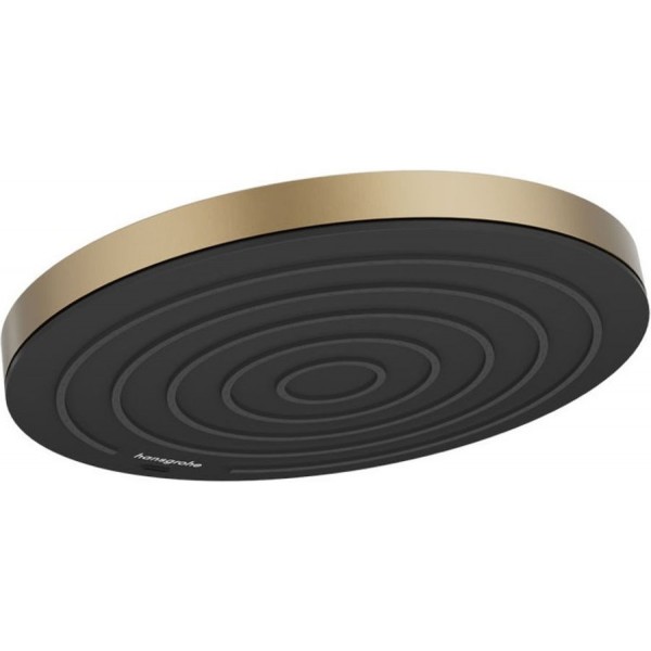 Κεφαλή ντους επίτοιχος τύπος / οροφής 26x26 από ορείχαλκο 1 ροής ecosmart, 8.4 l/min, Brushed Bronze, χρώμα: Μπρονζέ επιφάνεια: Βουρτσισμένη Κεφαλές ντους