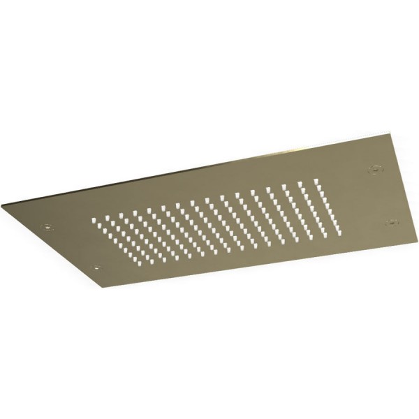 Shower head Ceiling-mounted 35x20 material: Inox, style: 1 spray, color: Gold surface: Brushed Overhead showers Shower head Ceiling-mounted 35x20 material: Inox, style: 1 spray, color: Gold surface: Brushed Overhead showers