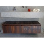 Furniture base without washbasin 119x45x35 material: Wood composite wall mounted, color: Rosewood Furniture base without washbasin 119x45x35 material: Wood composite wall mounted, color: Rosewood