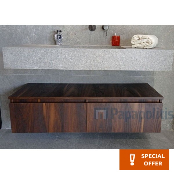 Furniture base without washbasin 119x45x35 material: Wood composite wall mounted, color: Rosewood Furniture base without washbasin 119x45x35 material: Wood composite wall mounted, color: Rosewood