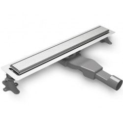 Shower channel slim Y6,00 – 8,00 cm material: Inox 40cm, color: Chrome Linear shower drains