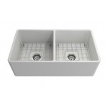 Sink Ceramic 80x41,9 surface: Matt free Undermount 2 cabinet, color: White Ceramic