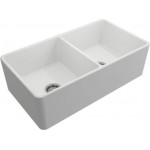 Sink Ceramic 80x41,9 surface: Matt free Undermount 2 cabinet, color: White Ceramic