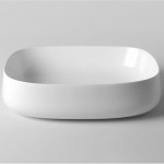 Washbasin Free standing 55x40x24 material: Porcelain Without hole Without overflow Bianco Matt, color: White surface: Matt Free standing
