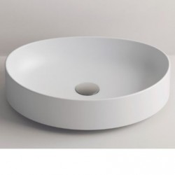 Washbasin Free standing 50x38x12 material: Porcelain Without hole Without overflow Bianco Matt, color: White surface: Matt Free standing