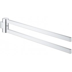 Towel 40cm Folding double material: Brass, color: Chrome surface: Glossy Towel rails
