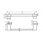 Shower grab-bars, color: Chrome