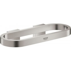 Base for wall-mounted accessories material: Brass surface: Brushed, color: Chrome Soap holders