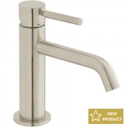 Wash basin tap Deck-mounted material: Brass mixer S size Without waste, color: Chrome surface: Brushed Deck-mounted