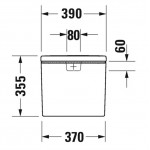 Flushing cistern Low level pressure, color: White Close-coupled toilets cisterns