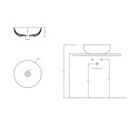 Washbasin Free standing 45x45x15,2 material: Porcelain Without hole Without overflow Bianco Glossy, color: White surface: Glossy Free standing Washbasin Free standing 45x45x15,2 material: Porcelain Without hole Without overflow Bianco Glossy, color: White surface: Glossy Free standing