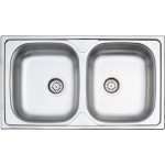 Νεροχύτης ανοξείδωτος 80x50 από inox επιφάνεια: Λεία ματ χωρίς πάγκο ένθετος 2 γούρνες, χρώμα: Χρωμέ Ανοξείδωτοι Νεροχύτης ανοξείδωτος 80x50 από inox επιφάνεια: Λεία ματ χωρίς πάγκο ένθετος 2 γούρνες, χρώμα: Χρωμέ Ανοξείδωτοι