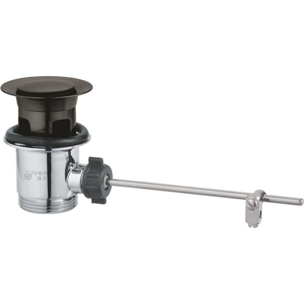 Βαλβίδα push-open, 1 1/4", brushed hard graphite με υπερχείλιση από ορείχαλκο επιφάνεια: Βουρτσισμένη, χρώμα: Γκρι Βαλβίδες Βαλβίδα push-open, 1 1/4", brushed hard graphite με υπερχείλιση από ορείχαλκο επιφάνεια: Βουρτσισμένη, χρώμα: Γκρι Βαλβίδες