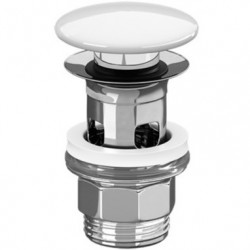 Βαλβίδα Push-to-open, 100x135x69,5mm, Stone White CeramicPlus με υπερχείλιση από ορείχαλκο επιφάνεια: Ματ, χρώμα: Λευκό Βαλβίδες