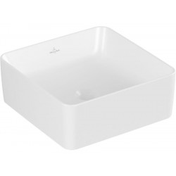 Νιπτήρας ελευθέρας τοποθέτησης 38x38x14,5 από πορσελάνη χωρίς οπή  χωρίς υπερχείλιση Stone White CeramicPlus, χρώμα: Λευκό επιφάνεια: Ματ Ελευθέρας τοποθέτησης