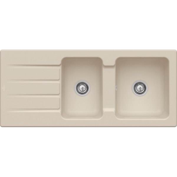 Sink Ceramic 116x51 surface: Matt left / right nested 1 ½ cabinet CeramicPlus, color: Beige Ceramic Sink Ceramic 116x51 surface: Matt left / right nested 1 ½ cabinet CeramicPlus, color: Beige Ceramic