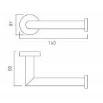 Paper holder no cover material: Brass, color: Chrome surface: Glossy Toilet paper holders