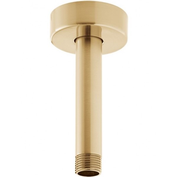 Βραχίονας 10cm Round, Brushed Gold οροφής από ορείχαλκο, χρώμα: Χρυσό επιφάνεια: Βουρτσισμένη Βραχίονες κεφαλής ντους