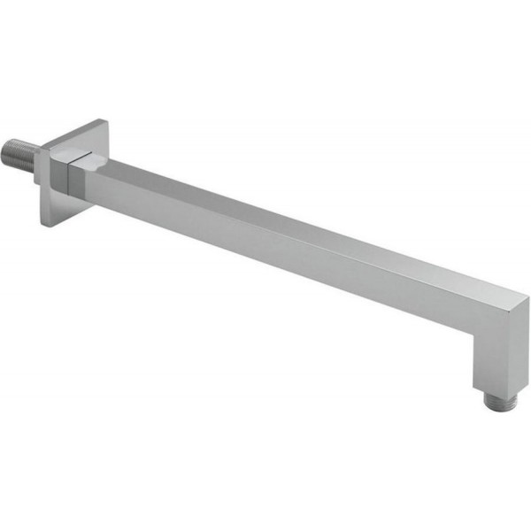 Βραχίονας 39cm square επίτοιχος τύπος από ορείχαλκο, χρώμα: Χρωμέ επιφάνεια: Γυαλιστερή Βραχίονες κεφαλής ντους