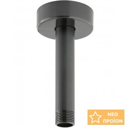 Βραχίονας 10cm Round, Brushed Black οροφής από ορείχαλκο, χρώμα: Μαύρο επιφάνεια: Βουρτσισμένη Βραχίονες κεφαλής ντους