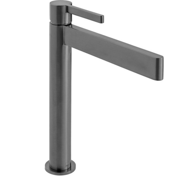 Μπαταρία νιπτήρος επικαθήμενη αναμεικτική από ορείχαλκο για νιπτήρα ελεύθερης τοποθέτησης χωρίς βαλβίδα brushed black, χρώμα: Μαύρο επιφάνεια: Βουρτσισμένη Επικαθήμενες