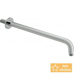 Βραχίονας 39cm Round, Polished Chrome επίτοιχος τύπος από ορείχαλκο, χρώμα: Χρωμέ επιφάνεια: Γυαλιστερή Βραχίονες κεφαλής ντους