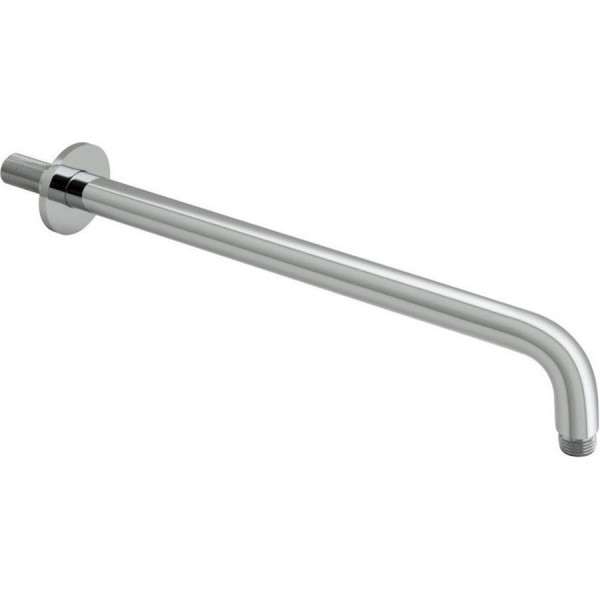 Βραχίονας 39cm Round, Polished Chrome επίτοιχος τύπος από ορείχαλκο, χρώμα: Χρωμέ επιφάνεια: Γυαλιστερή Βραχίονες κεφαλής ντους