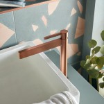 Μπαταρία νιπτήρος επικαθήμενη αναμεικτική από ορείχαλκο για νιπτήρα ελεύθερης τοποθέτησης χωρίς βαλβίδα brushed bronze, χρώμα: Μπρονζέ επιφάνεια: Βουρτσισμένη Επικαθήμενες