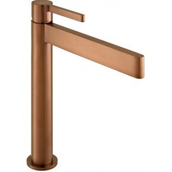 Μπαταρία νιπτήρος επικαθήμενη αναμεικτική από ορείχαλκο για νιπτήρα ελεύθερης τοποθέτησης χωρίς βαλβίδα brushed bronze, χρώμα: Μπρονζέ επιφάνεια: Βουρτσισμένη Επικαθήμενες