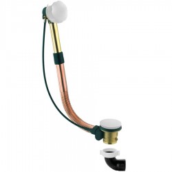 Waste Valve With overflow material: Brass surface: Matt, color: White Waste overflows