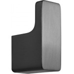 Άγκιστρο από ορείχαλκο μονό Brushed black, χρώμα: Μαύρο επιφάνεια: Βουρτσισμένη Άγκιστρα