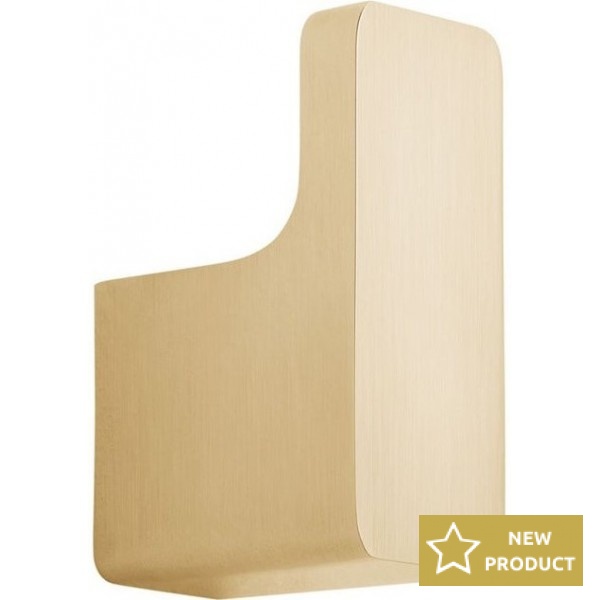 Hook Flat wall mounted material: Brass single, color: Gold surface: Brushed Hooks