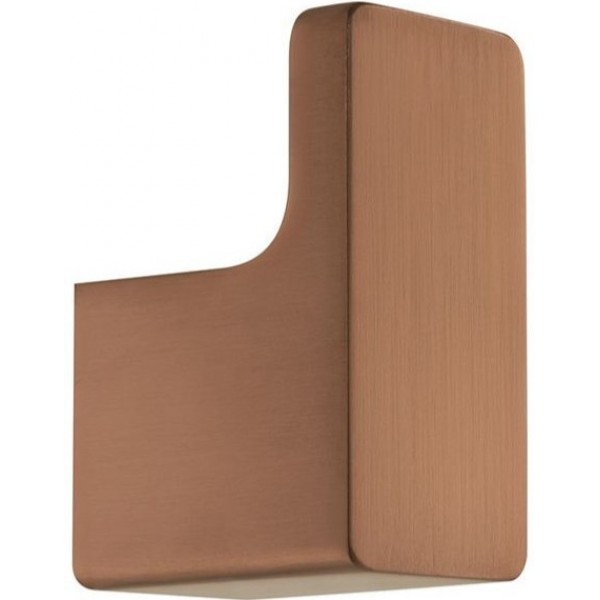 Hook Flat wall mounted material: Brass single, color: Bronze surface: Brushed Hooks