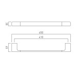 Πετσετοθήκη 45cm Brushed Bronze σταθερή από ορείχαλκο μονή, χρώμα: Μπρονζέ επιφάνεια: Βουρτσισμένη Πετσετοθήκες