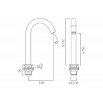 Wash basin tap Deck-mounted electronic L size material: Brass Without waste, color: Black surface: Brushed Deck-mounted Wash basin tap Deck-mounted electronic L size material: Brass Without waste, color: Black surface: Brushed Deck-mounted