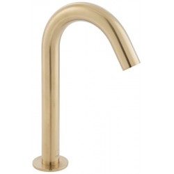 Wash basin tap Deck-mounted electronic L size material: Brass Without waste, color: Gold surface: Brushed Deck-mounted