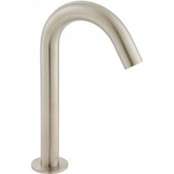 Wash basin tap Deck-mounted electronic L size material: Brass Without waste, color: Chrome surface: Brushed Deck-mounted