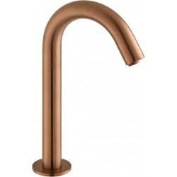 Wash basin tap Deck-mounted electronic L size material: Brass Without waste, color: Bronze surface: Brushed Deck-mounted
