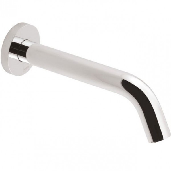 Εκροή (στόμιο) 18,5cm επίτοιχος τύπος από ορείχαλκο νιπτήρος, με λειτουργία με ρεύμα ή μπαταρία, χρώμα: Χρωμέ επιφάνεια: Γυαλιστερή Στόμια (ρουξούνια)