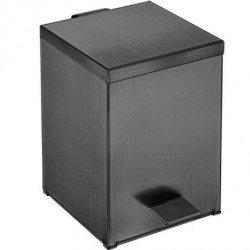 Χαρτοδοχείο soft close, Brushed Gun Metal από ορείχαλκο 5 lt επιδαπέδιος τύπος κλειστό, χρώμα: Γκρι επιφάνεια: Βουρτσισμένη Χαρτοδοχεία