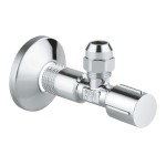 Διακόπτης γωνιακός, 1/2” x3/8” , με προτραχισμένη σύνδεση από ορείχαλκο, χρώμα: Χρωμέ επιφάνεια: Γυαλιστερή Διακόπτες, Κάνουλες