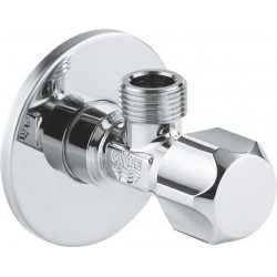 Διακόπτης γωνιακός, 1/2” 'x1/2” ', Φ55mm από ορείχαλκο, χρώμα: Χρωμέ επιφάνεια: Γυαλιστερή Διακόπτες, Κάνουλες