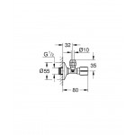 Switch material: Brass, color: Chrome surface: Glossy Angle valves
