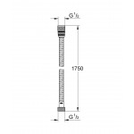Shower hose 175cm material: Metal, color: Chrome surface: Glossy Shower hoses Shower hose 175cm material: Metal, color: Chrome surface: Glossy Shower hoses