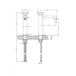 Wash basin tap Deck-mounted L size material: Brass mixer Without waste, color: Brick surface: Glossy Deck-mounted