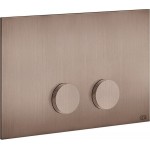 Flush wall plates for concealed cistern Copper Brushed PVD Actuation dual flush valve material: Metal, color: Bronze surface: Brushed Flush plates